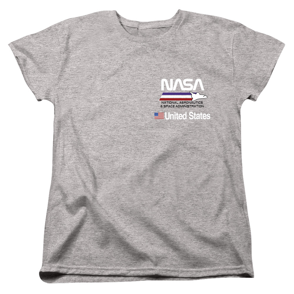 NASA Aeronautics United States Athletic Heather Womens T-Shirt