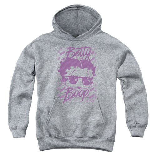 Betty Boop Summer Shades Athletic Heather Youth Hoodie