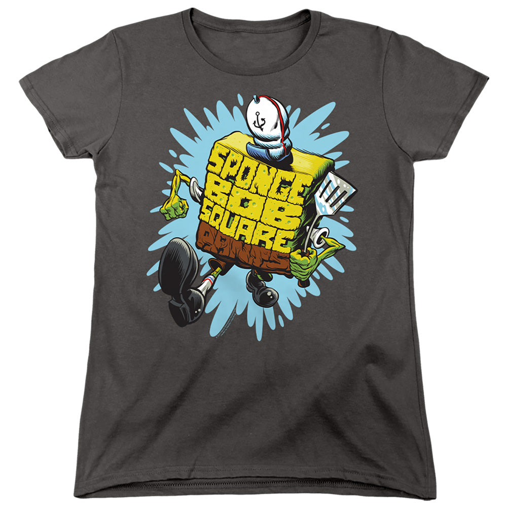 Spongebob Squarepants Letter Art Womens T-Shirt