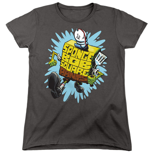 Spongebob Squarepants Letter Art Womens T-Shirt