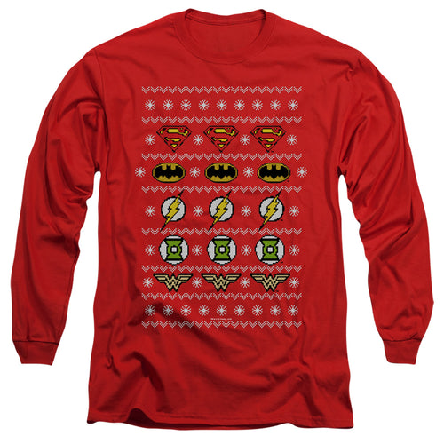 Justice League Justice Shields Christmas Sweater 
 
 Long Sleeve T-Shirt