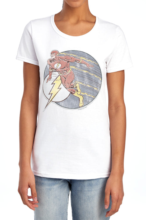 The Flash Retro Flash Iron On Womens T-Shirt