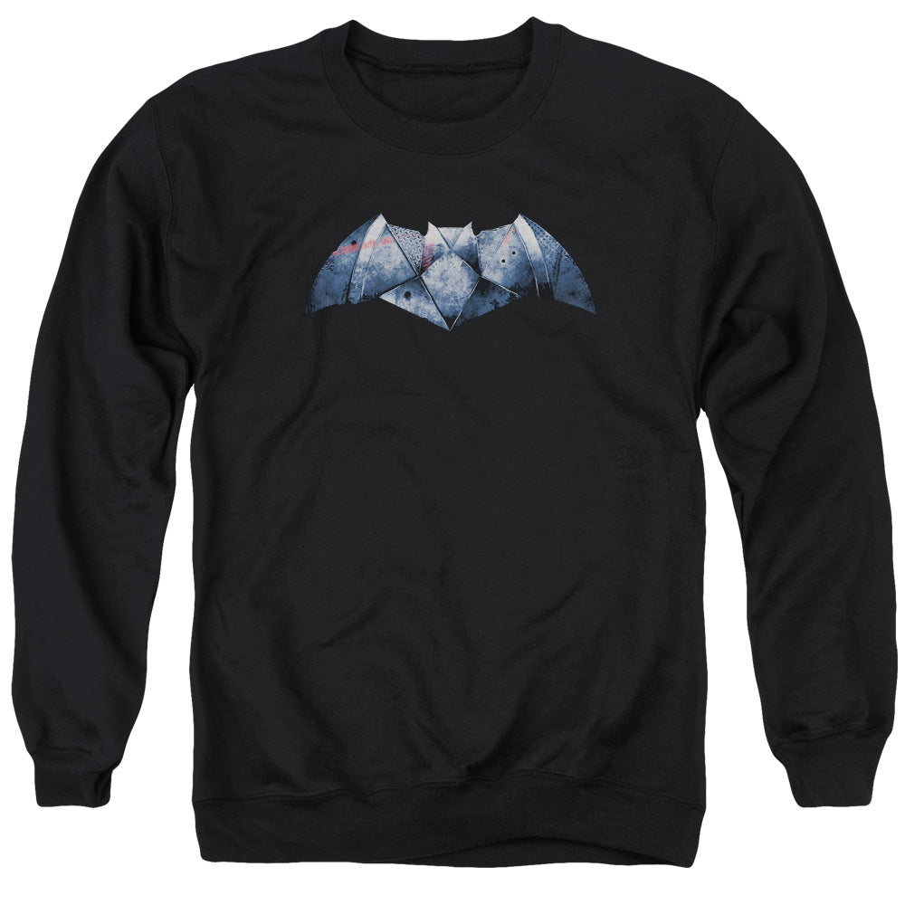 Batman v Superman Plated Bat Logo Crewneck Sweatshirt
