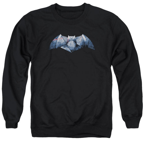 Batman v Superman Plated Bat Logo Crewneck Sweatshirt