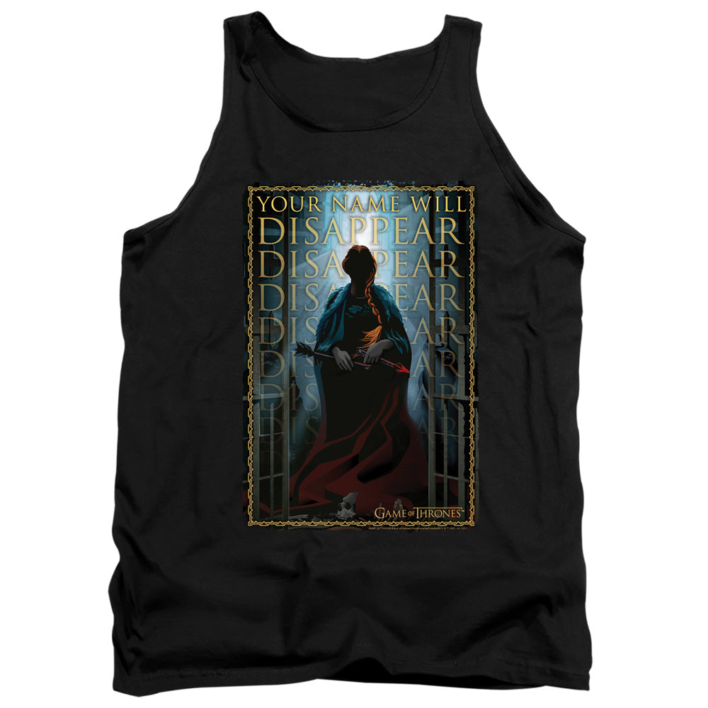 Game of Thrones Your Name Will Disappear Tank Top