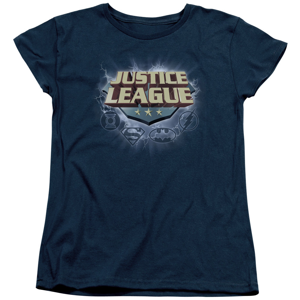 Justice League Storm Logo Womens T-Shirt