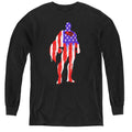 Superman Flag Silhouette Youth Long Sleeve T-Shirt