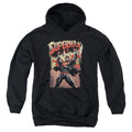 Superman Lift Up Black Youth Hoodie