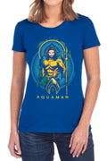 Aquaman Aqua Nouveau Womens T-Shirt