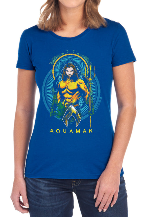 Aquaman Aqua Nouveau Womens T-Shirt