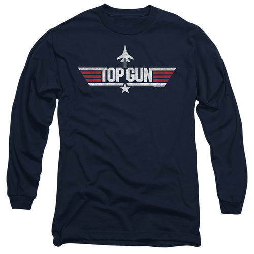 Top Gun Logo Navy Long Sleeve T-Shirt