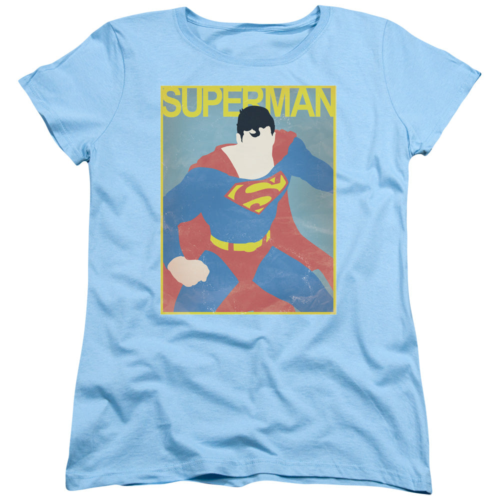 Superman Simple Sm Poster Womens T-Shirt