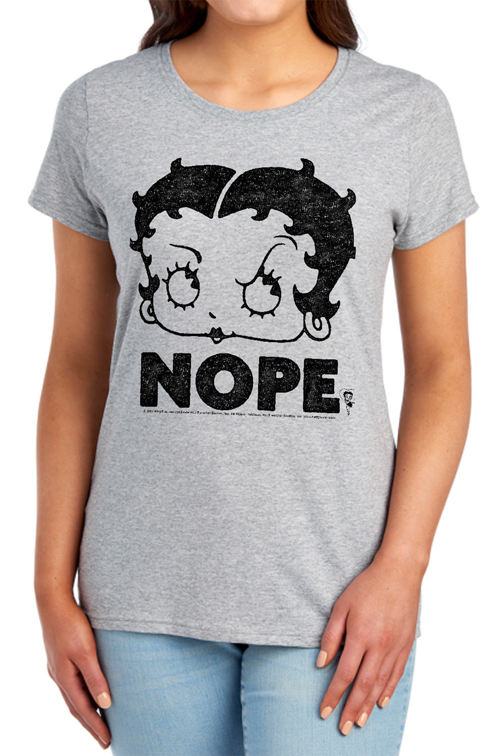Betty Boop Boop Nope Womens T-Shirt