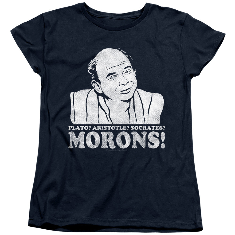 The Princess Bride Morons Navy Womens T-Shirt