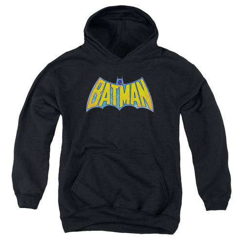 DC Comics Batman Neon Distress Logo Youth Hoodie