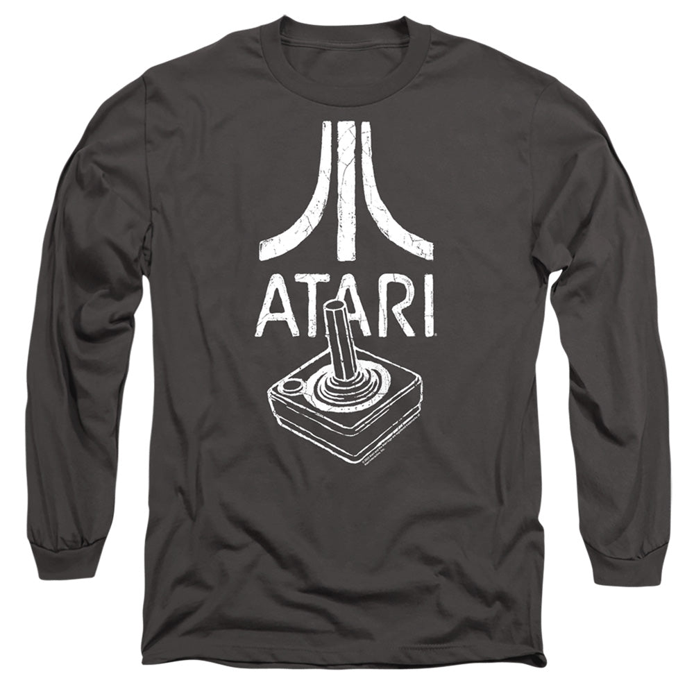 Atari Joystick Logo Charcoal Long Sleeve T-Shirt