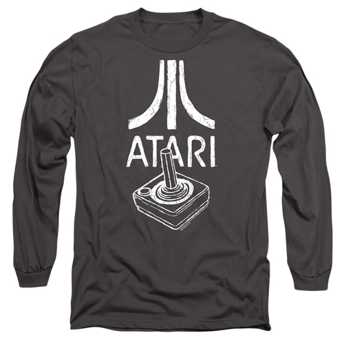 Atari Joystick Logo Charcoal Long Sleeve T-Shirt