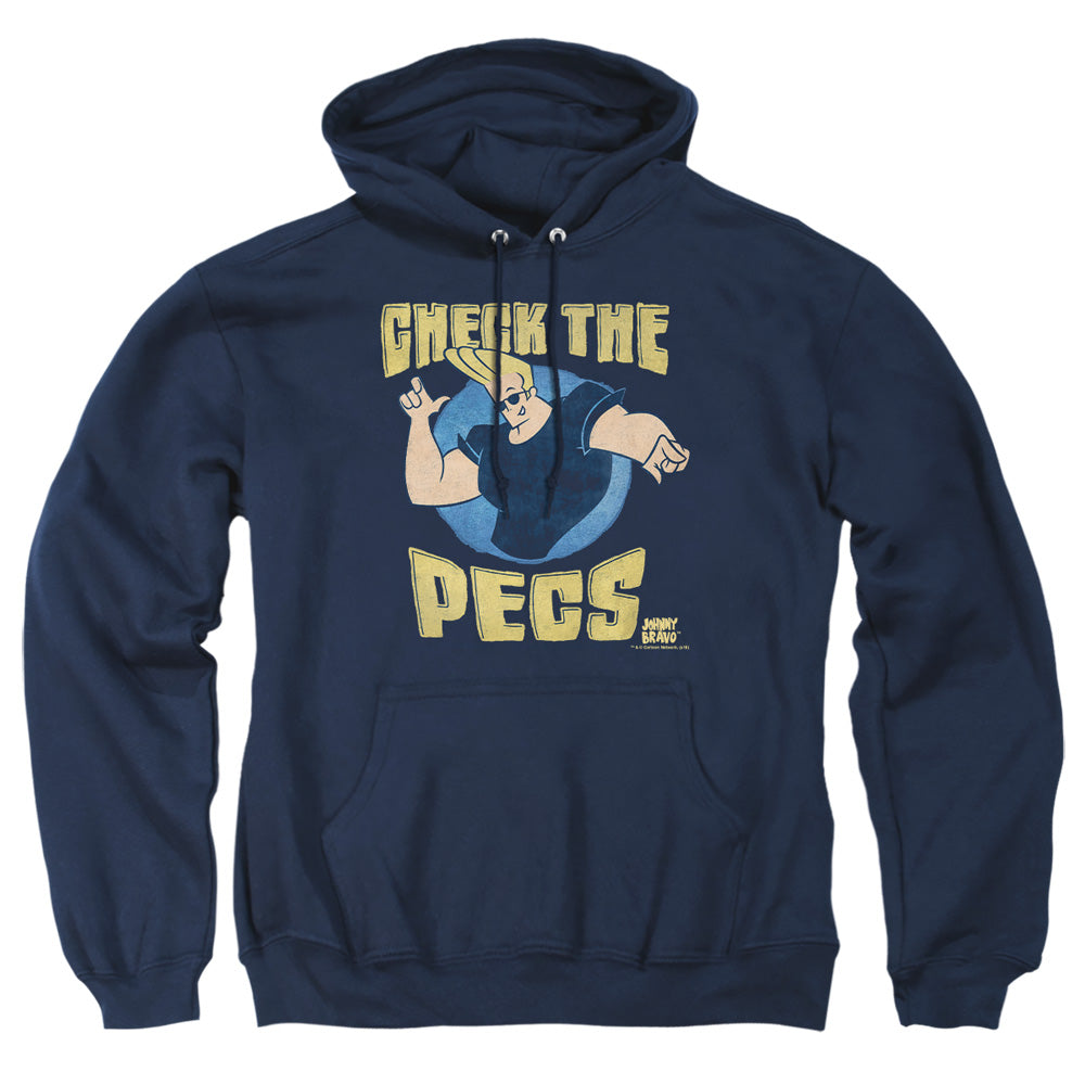 Johnny Bravo Check The Pects Pullover Hoodie