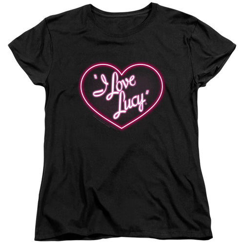 I Love Lucy Neon Logo Womens T-Shirt