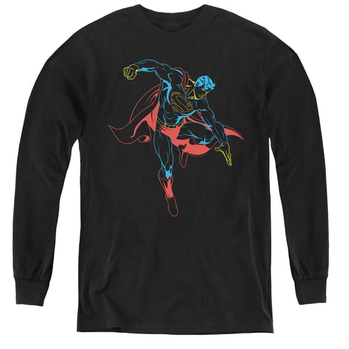 Neon Superman Youth Long Sleeve T-Shirt