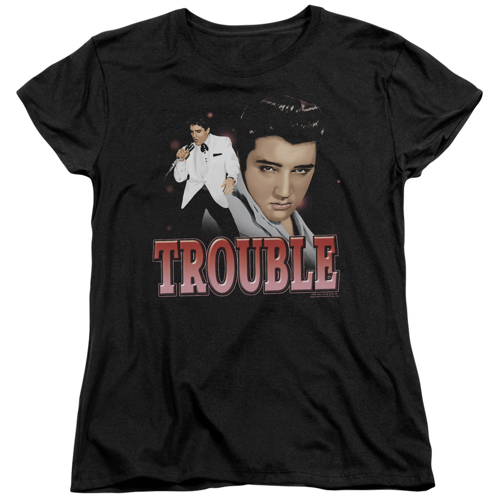 Elvis Presley Trouble Womens T-Shirt