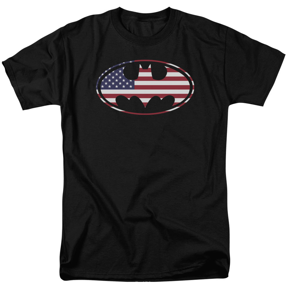 Batman American Flag Oval T-Shirt