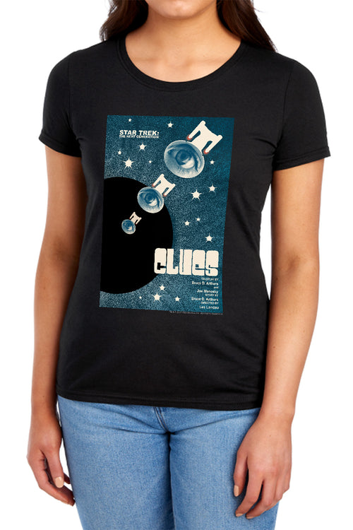 Star Trek Clues Black Womens T-Shirt