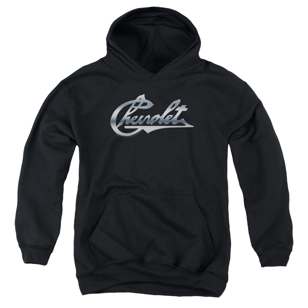 Chrome Vintage Chevy Bowtie Youth Hoodie