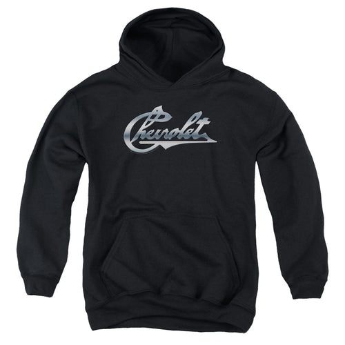 Chrome Vintage Chevy Bowtie Youth Hoodie
