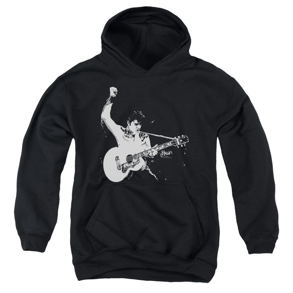 Elvis Presley Black&White Guitarman Youth Hoodie