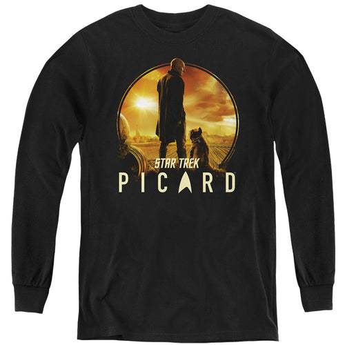 Star Trek Picard and His Dog Youth Long Sleeve T-Shirt