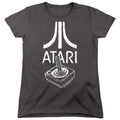 Atari Joystick Logo Charcoal Womens T-Shirt