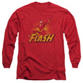 Justice League Flash Rough Distress Long Sleeve T-Shirt