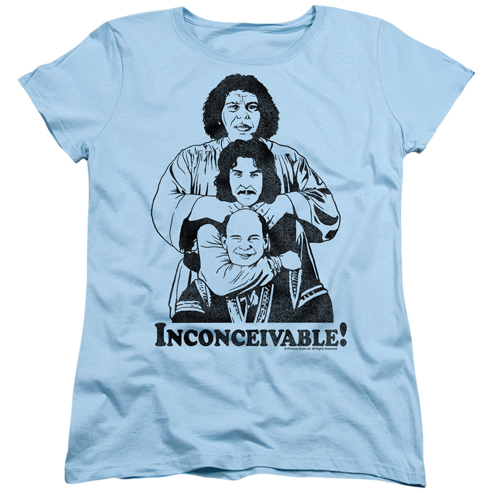 The Princess Bride Inconceivable Trio Light Blue Womens T-Shirt