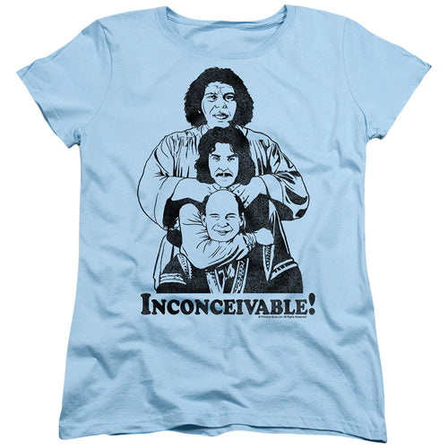 The Princess Bride Inconceivable Trio Light Blue Womens T-Shirt