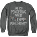 Pinky and the Brain Pondering Faces Crewneck Sweatshirt