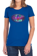 Batman Galaxy Signal Black Womens T-Shirt