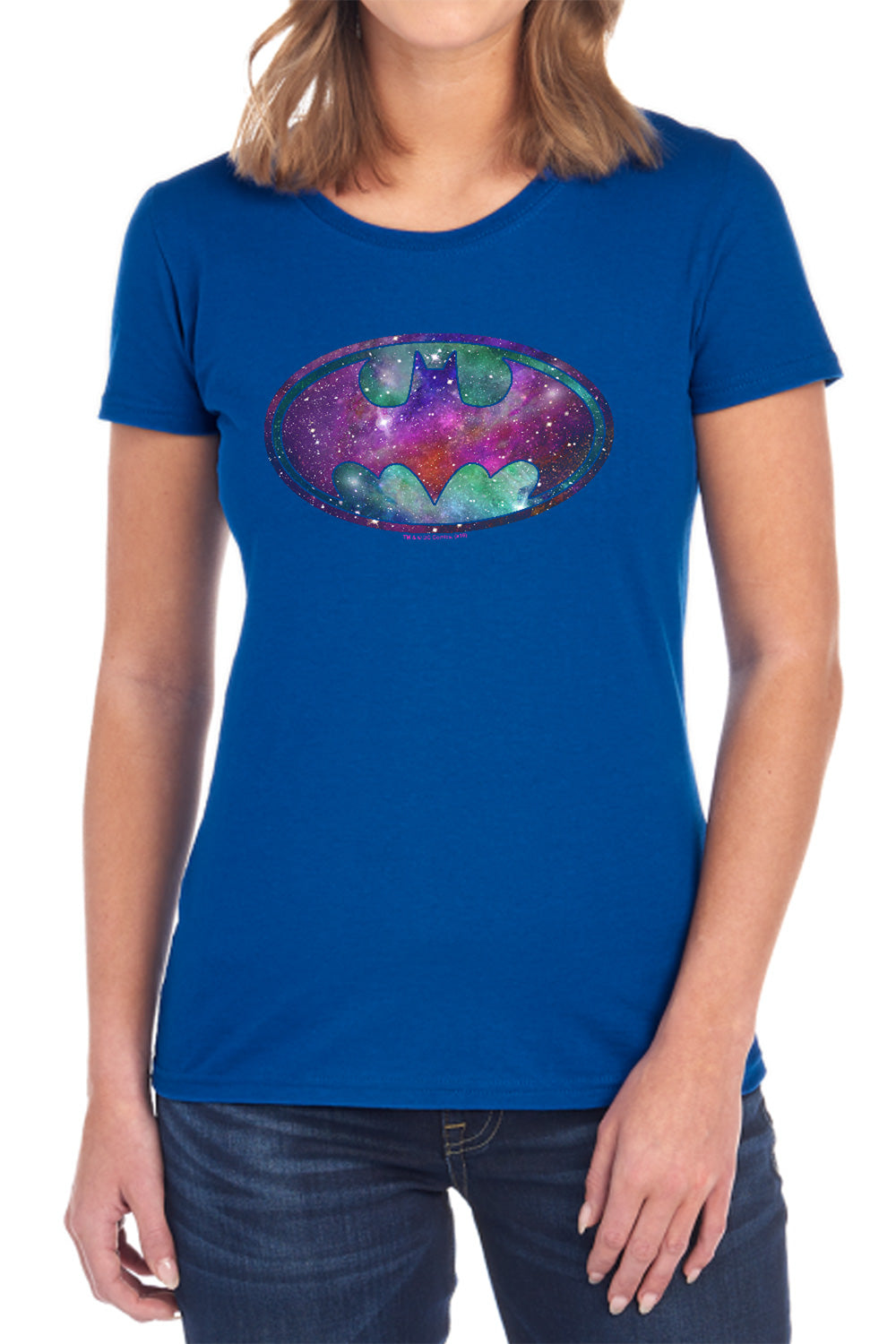 Batman Galaxy Signal Black Womens T-Shirt