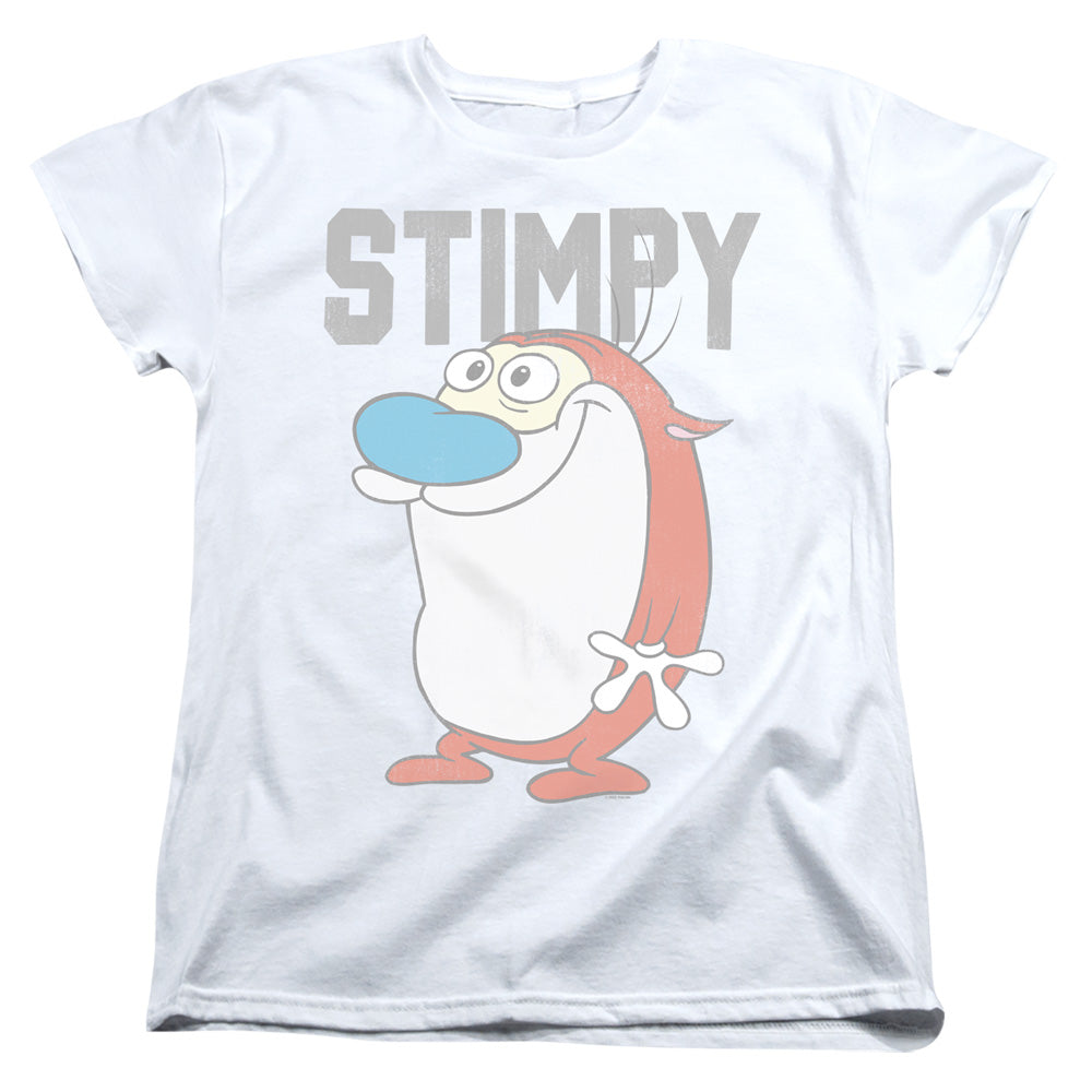 Ren and Stimpy Collegiate Stimpy Womens T-Shirt