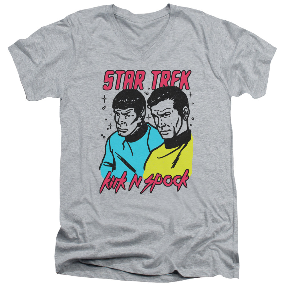 Star Trek Kirk n Spock V-Neck T-Shirt