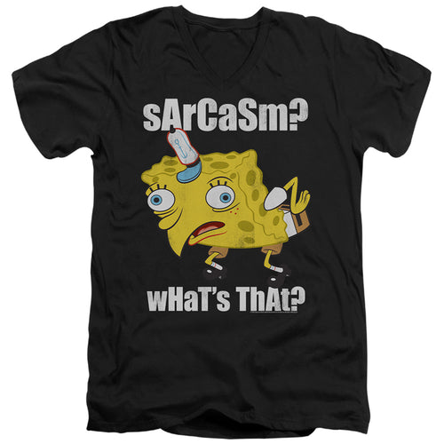 Spongebob Squarepants Sarcasm Meme V-Neck T-Shirt