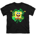 Spongebob Squarepants St. Patrick's Day Spongey Four Leaf Clover Youth/Toddler T-Shirt