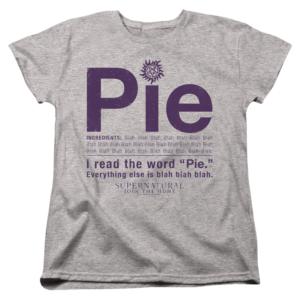 Supernatural I Read the Word Pie Womens T-Shirt