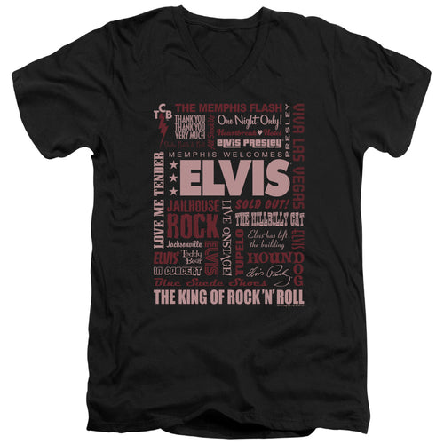 Elvis Presley Whole Lotta Type V-Neck T-Shirt