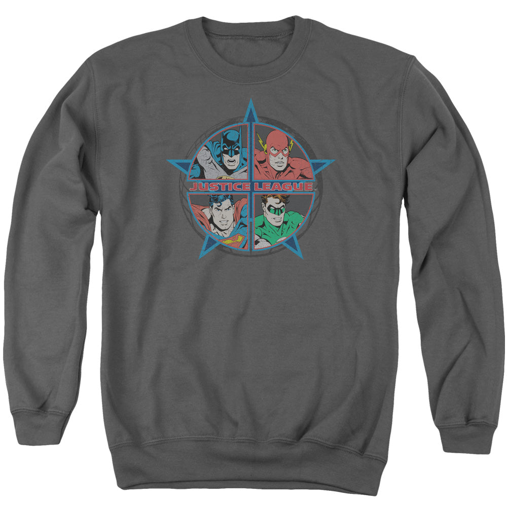 Justice League Four Heroes Crewneck Sweatshirt