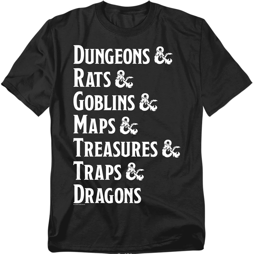 Dungeons & Dragons Dungeon List T-Shirt
