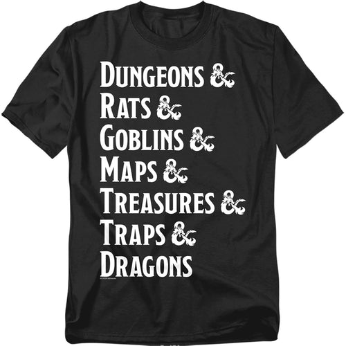 Dungeons & Dragons Dungeon List T-Shirt