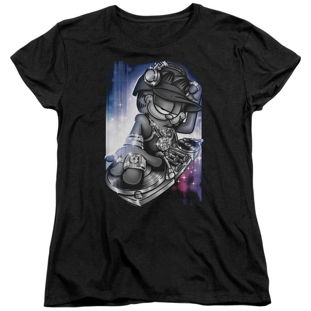 Garfield Dj Lazy Womens T-Shirt