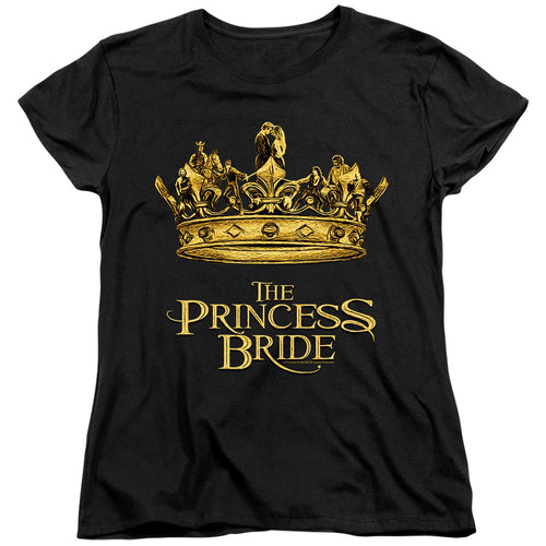 The Princess Bride Crown Black Womens T-Shirt