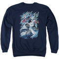 Justice League Ride The Lightening Crewneck Sweatshirt